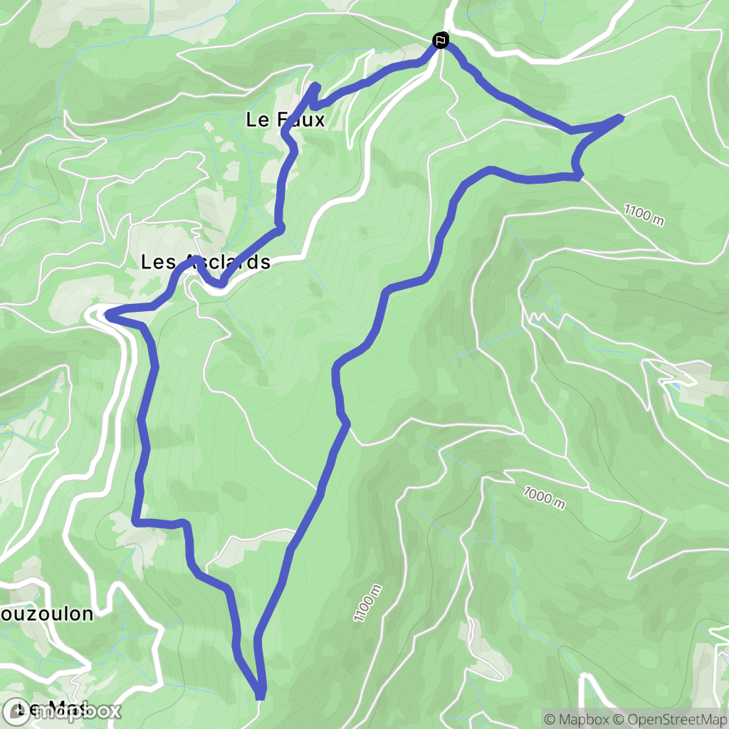 Satillieu : carte du parcours de randonnée - France