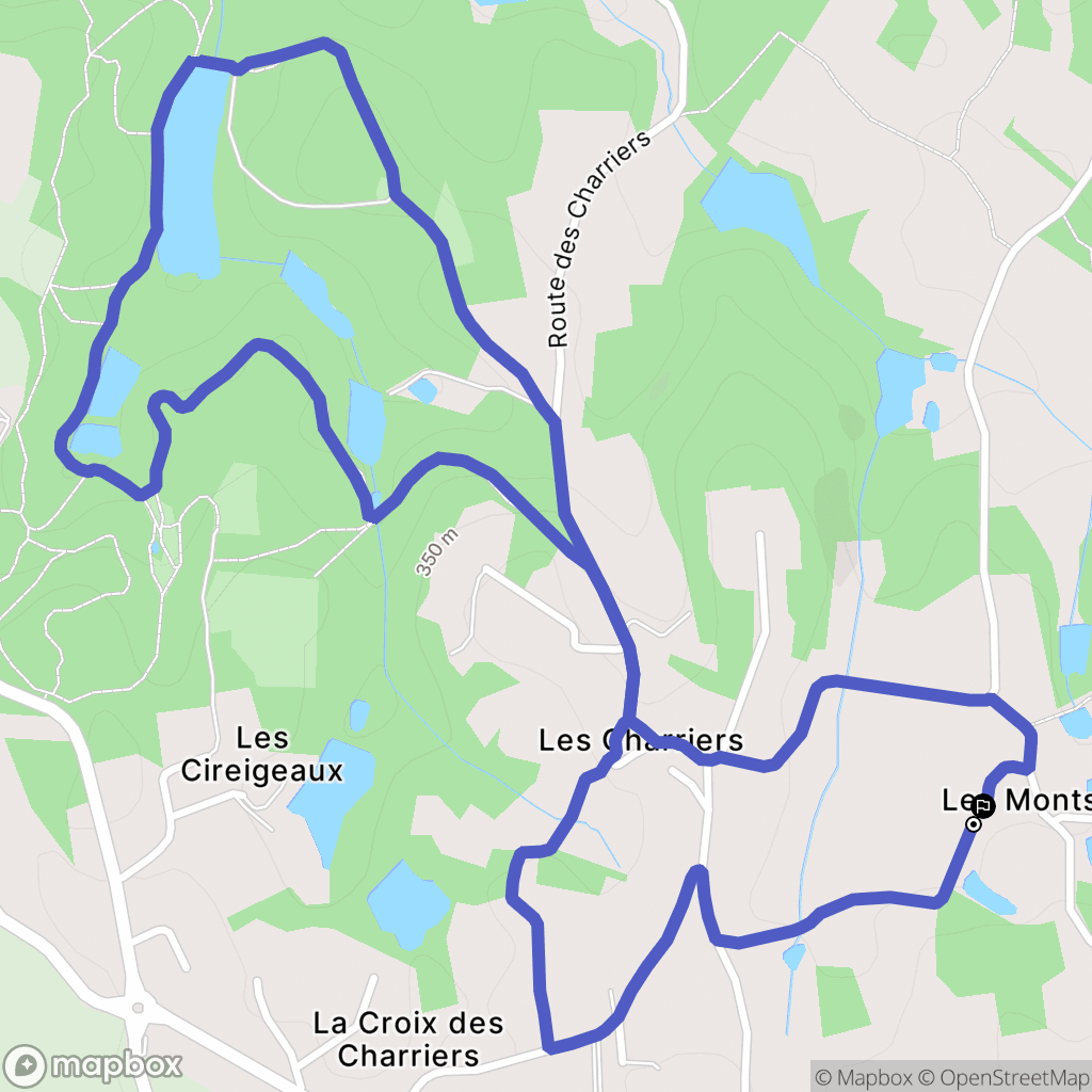 Saint-Gence : carte du parcours de randonnée - France