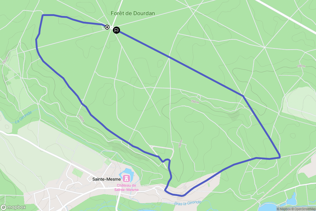 Dourdan : carte du parcours de randonnée - France