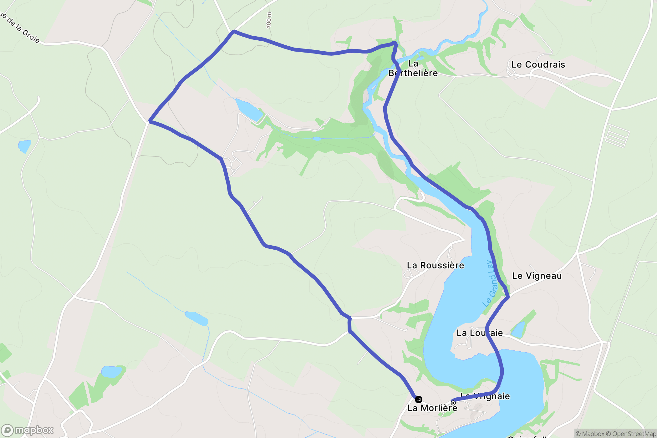 Sigournais : carte du parcours de randonnée - France