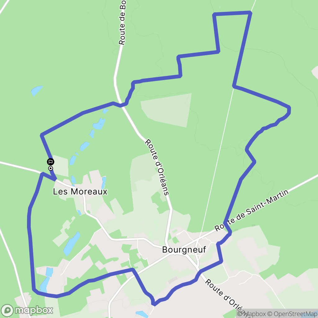 Saint-Éloy-de-Gy : carte du parcours de randonnée - France
