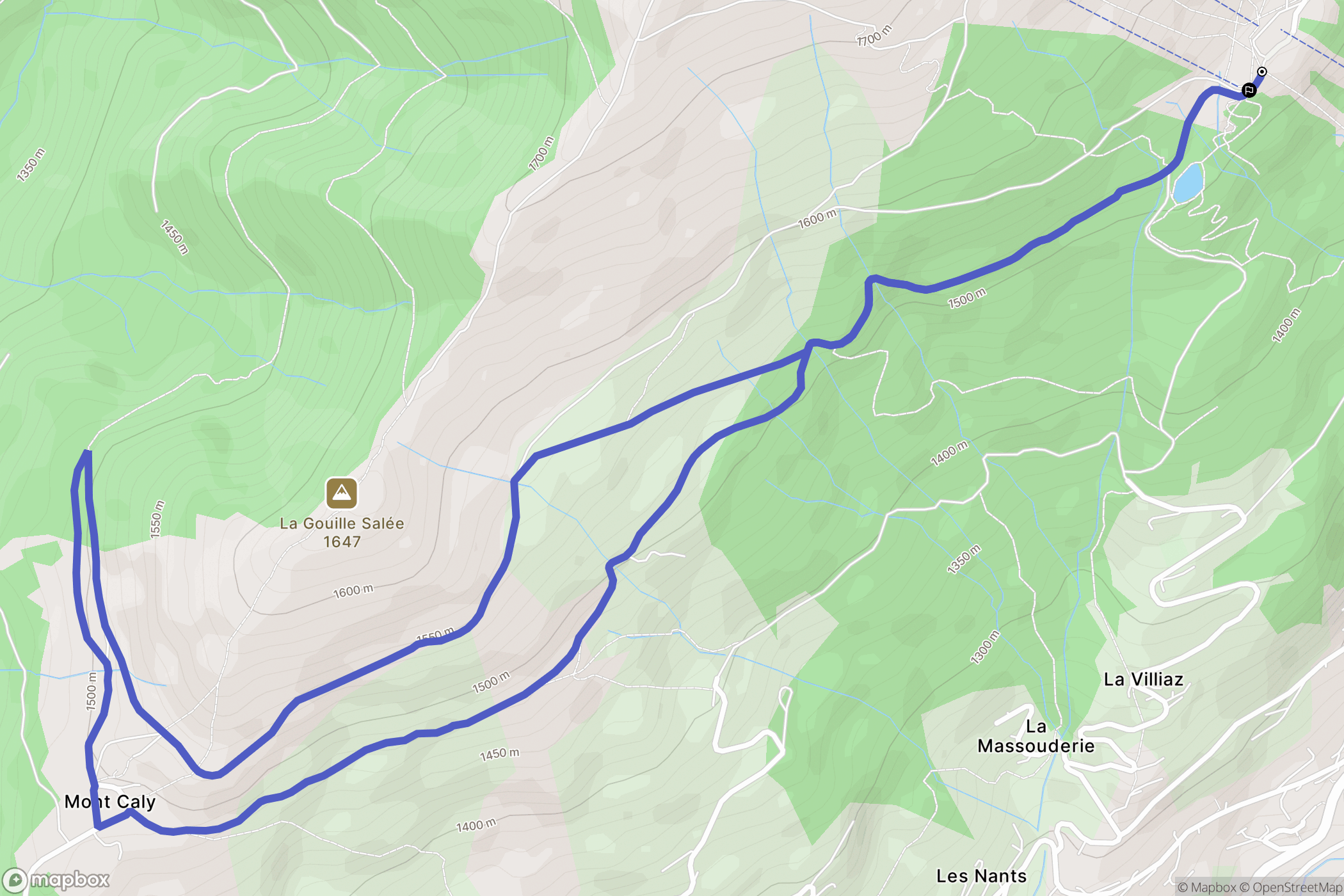 Les Gets : carte du parcours de randonnée - France