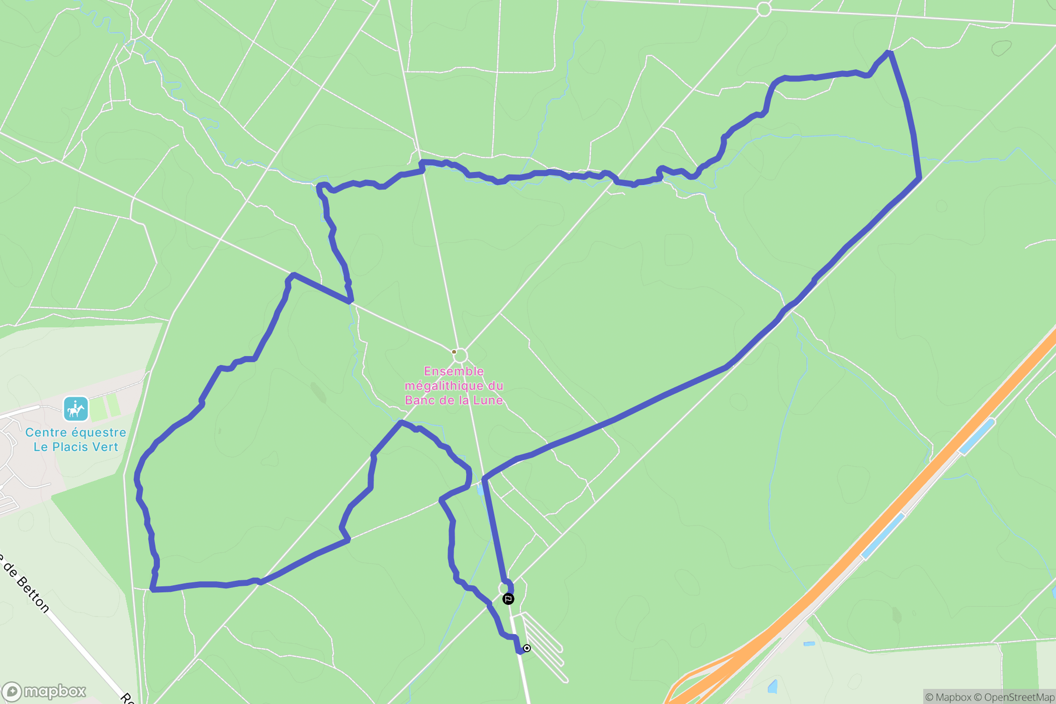 Liffré : carte du parcours de randonnée - France