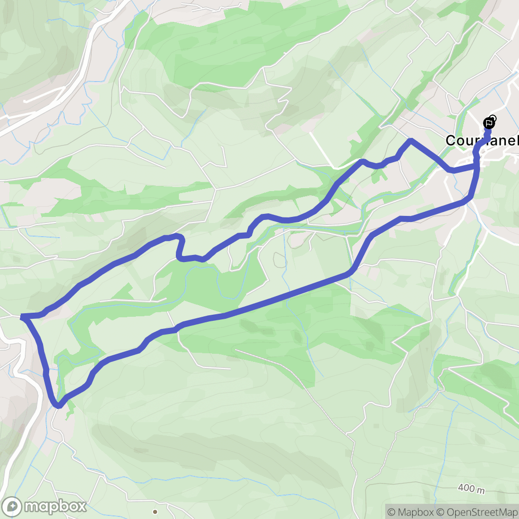 Cournanel : carte du parcours de randonnée - France