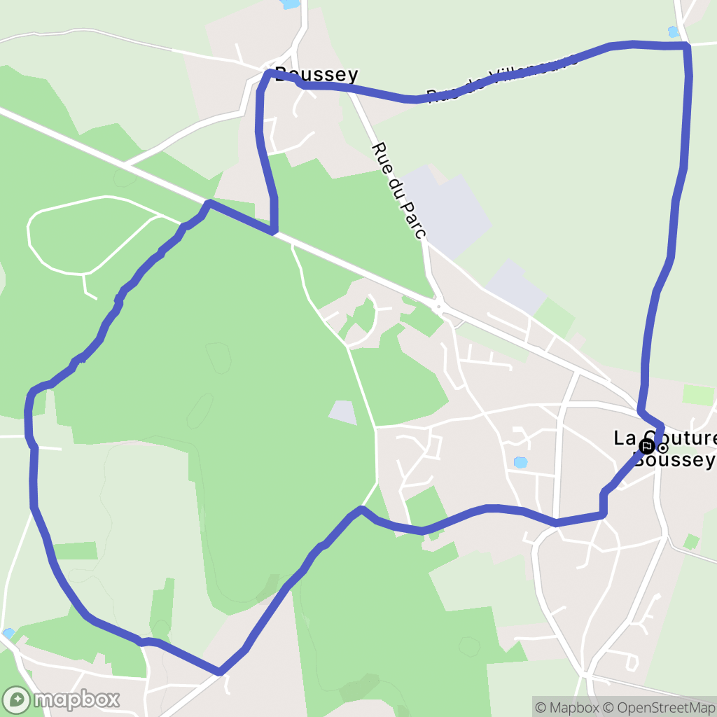 La Couture-Boussey : carte du parcours de randonnée - France