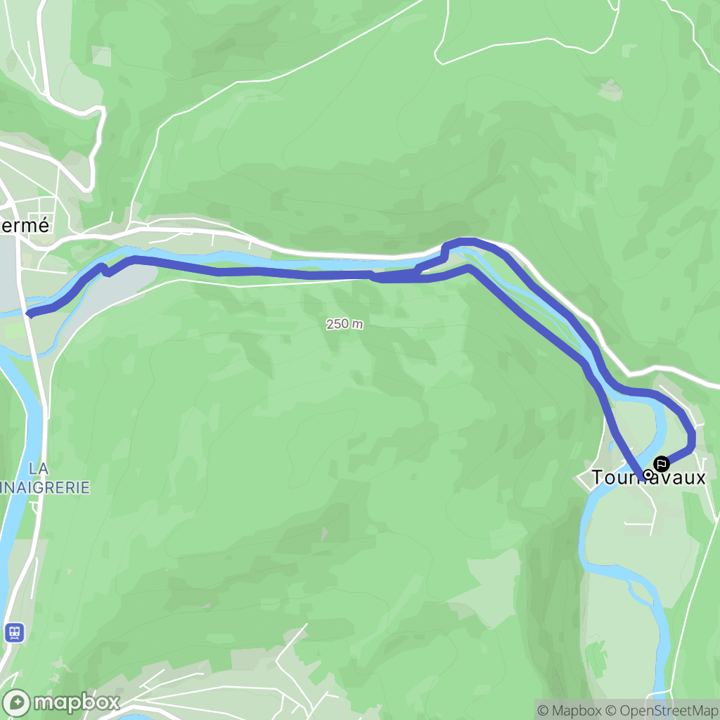 Tournavaux : carte du parcours de randonnée - France