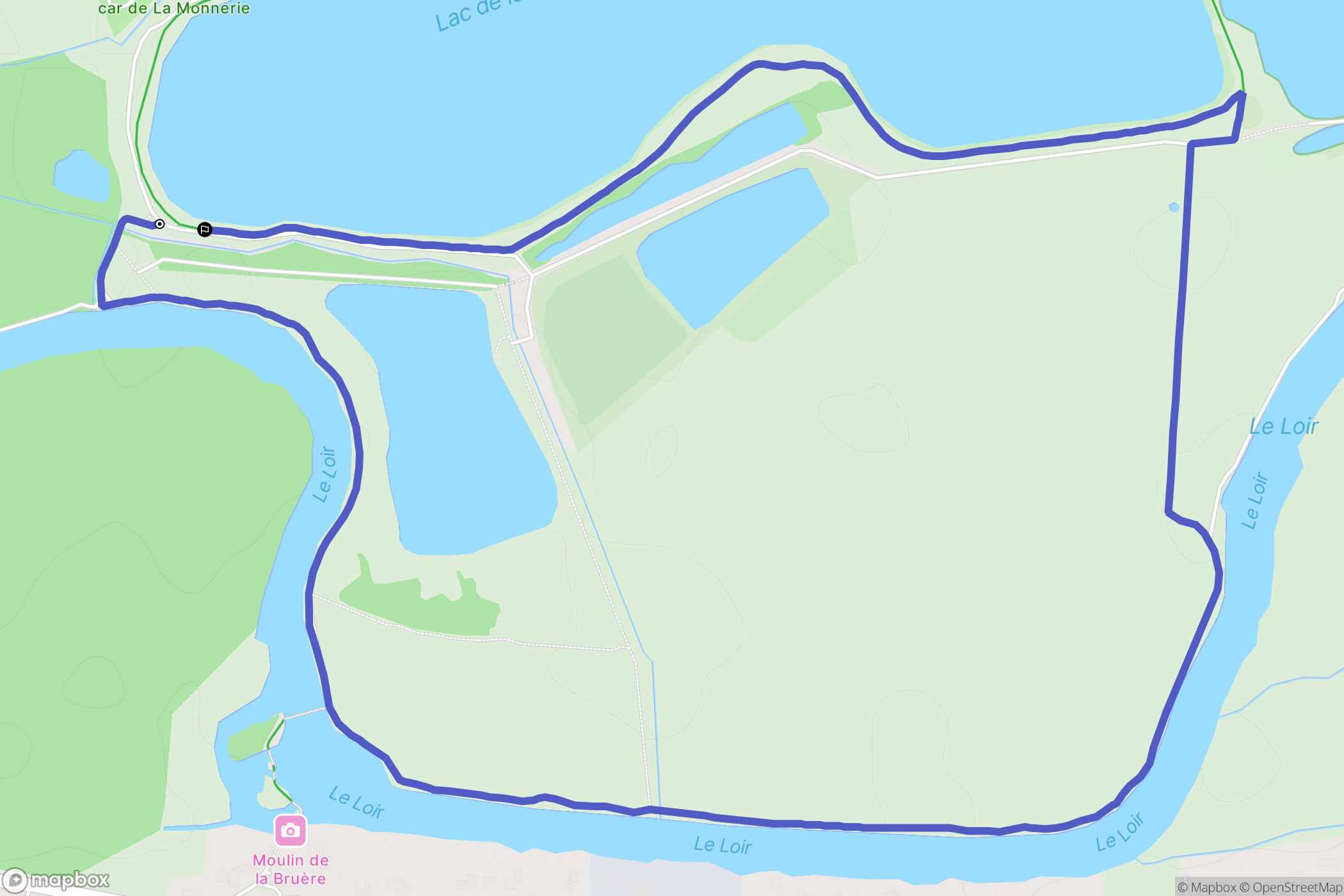 La Flèche : carte du parcours de randonnée - France