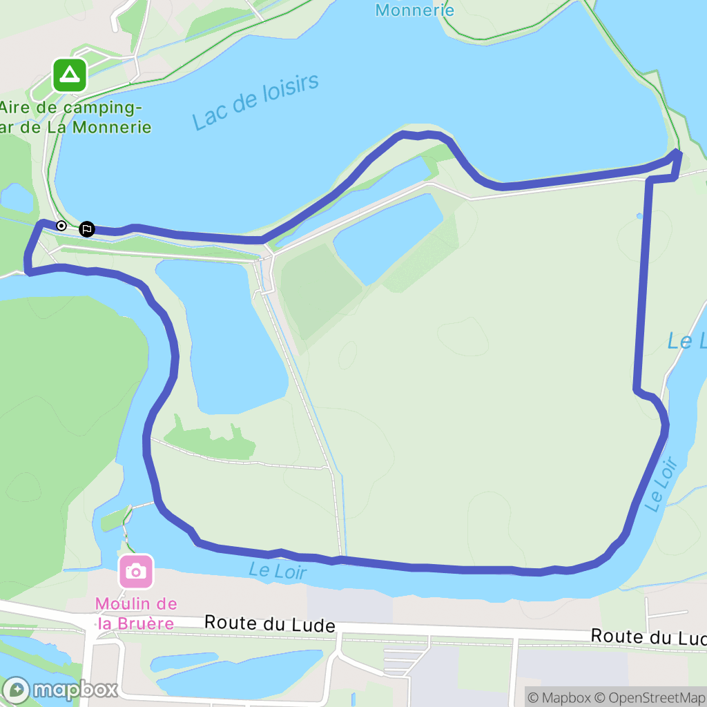 La Flèche : carte du parcours de randonnée - France