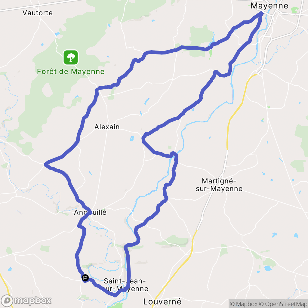 Saint-Germain-le-Fouilloux : carte du parcours de randonnée - France
