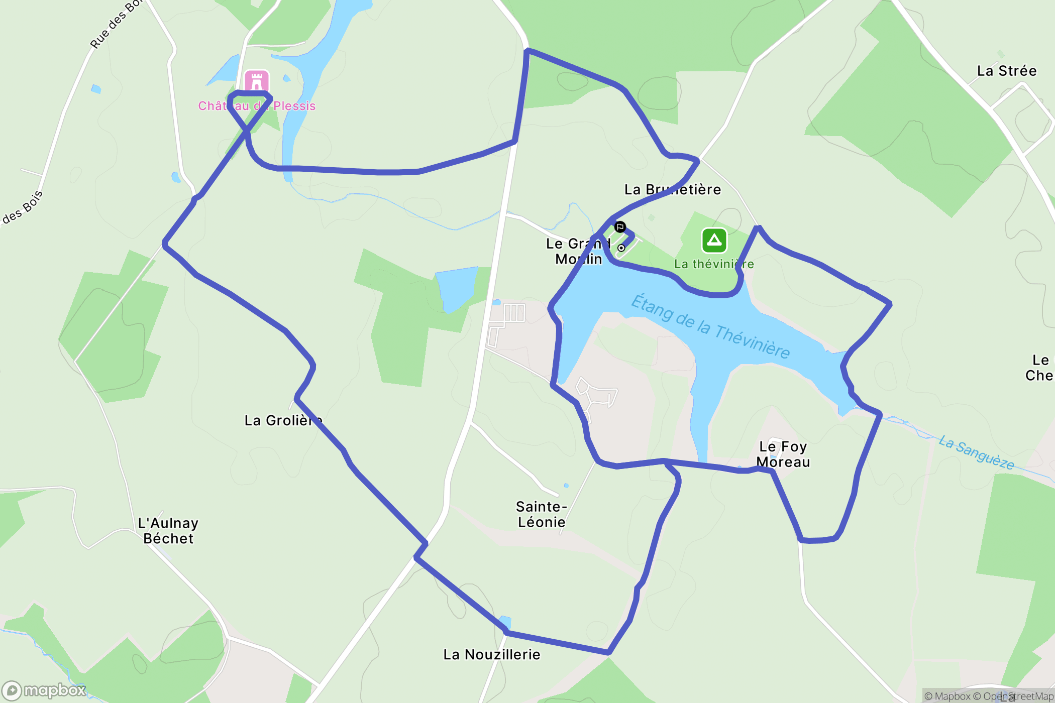 Beaupréau-en-Mauges : carte du parcours de randonnée - France