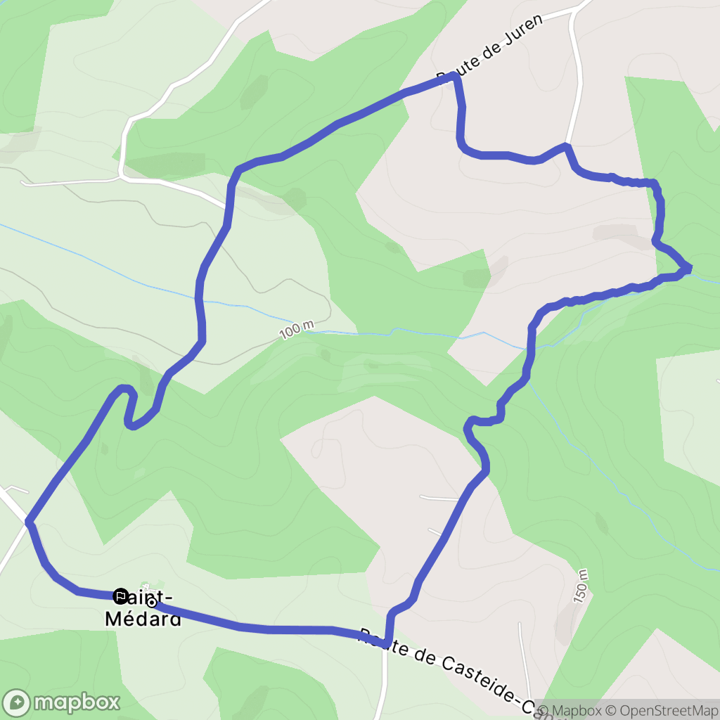 Saint-Médard : carte du parcours de randonnée - France