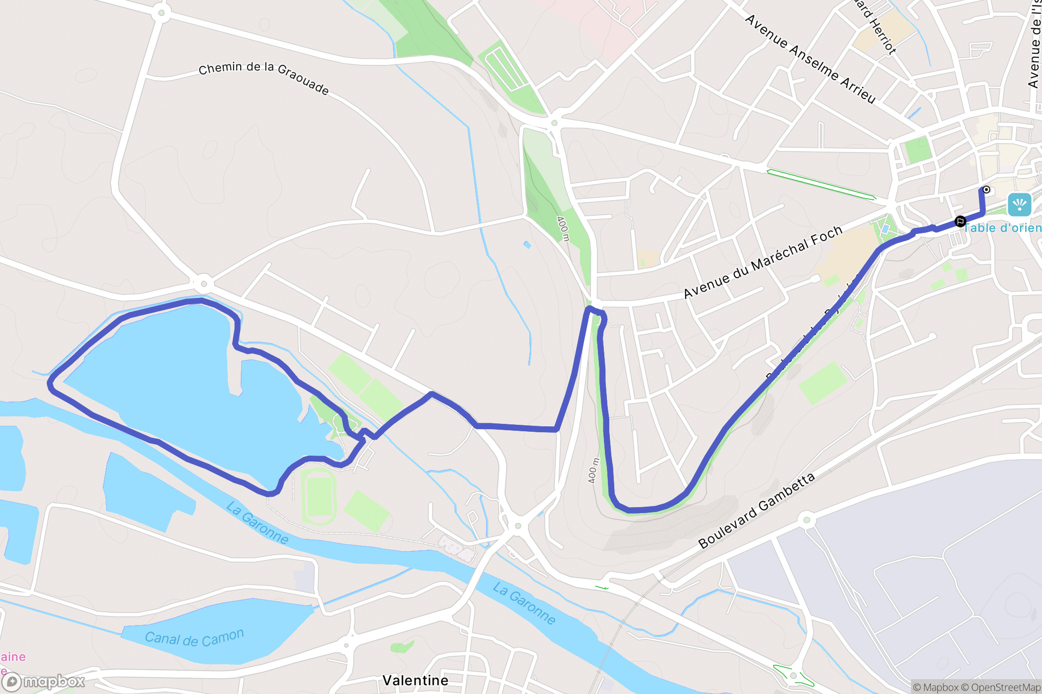 Saint-Gaudens : carte du parcours de randonnée - France