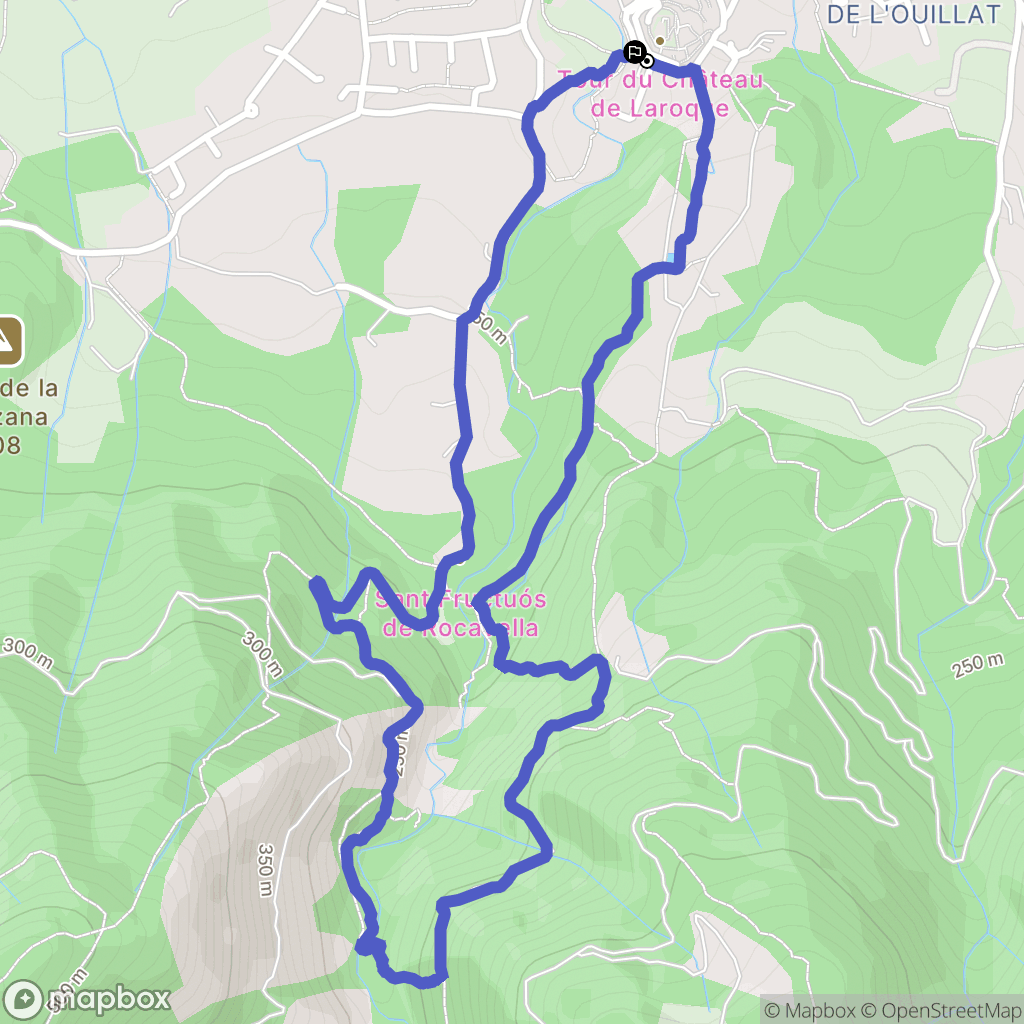 Laroque-des-Albères : carte du parcours de randonnée - France