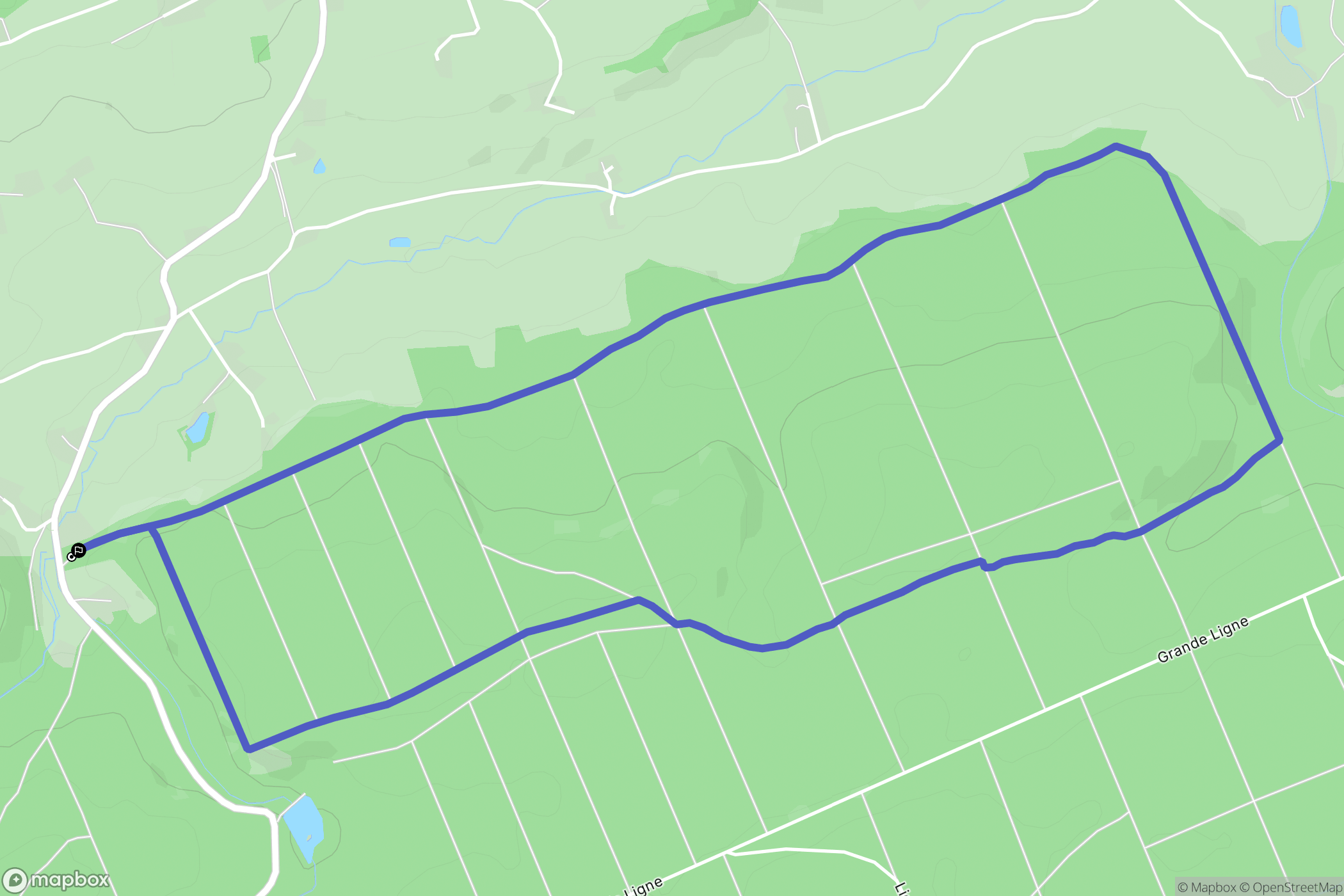 Mont Saint Jean : carte du parcours de randonnée - France