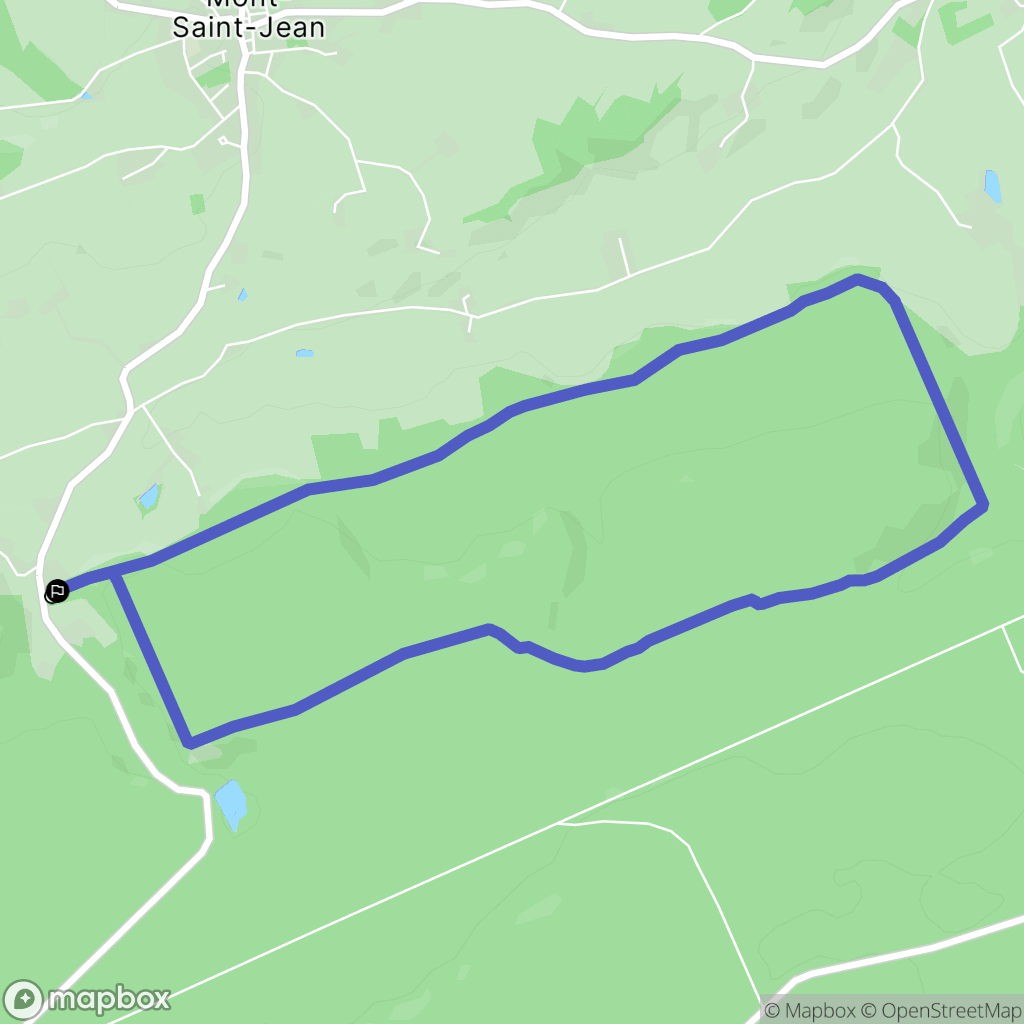 Mont Saint Jean : carte du parcours de randonnée - France
