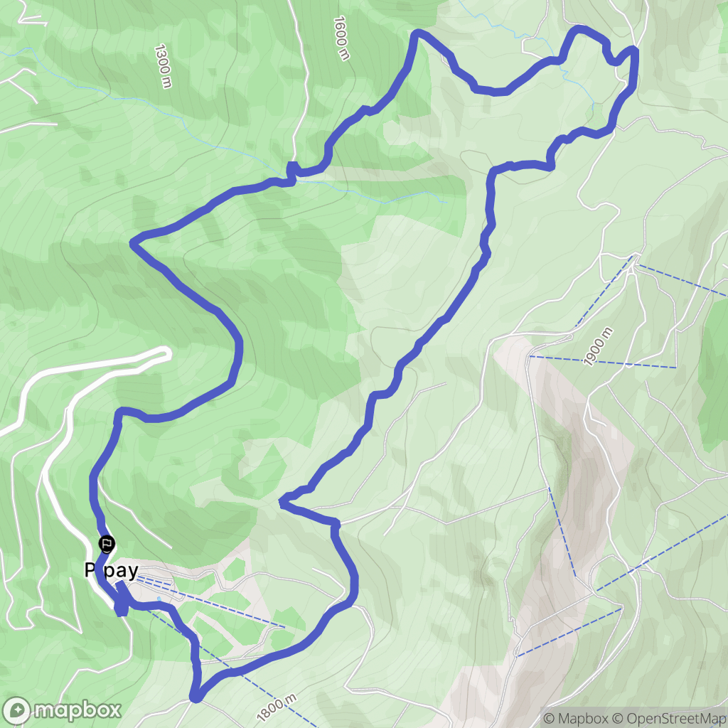 Theys : carte du parcours de randonnée - France