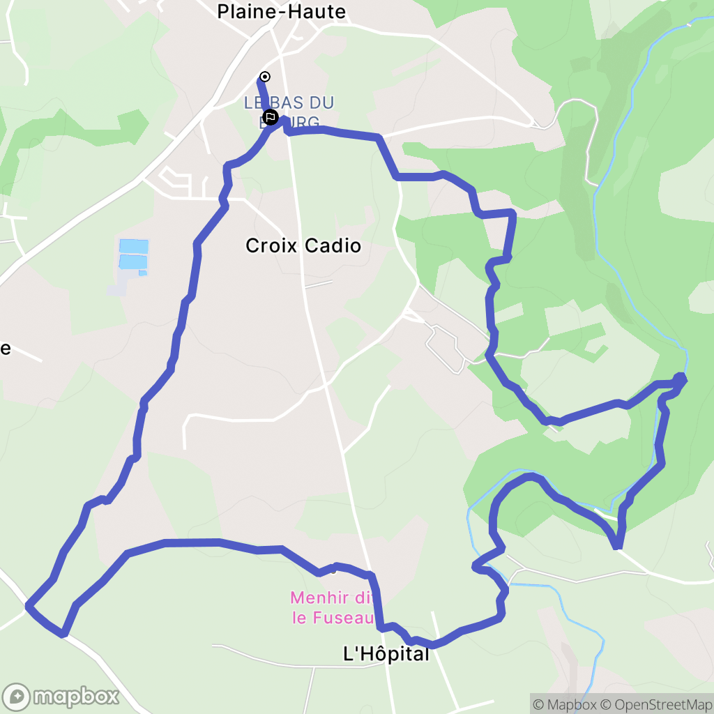 Plaine-Haute : carte du parcours de randonnée - France