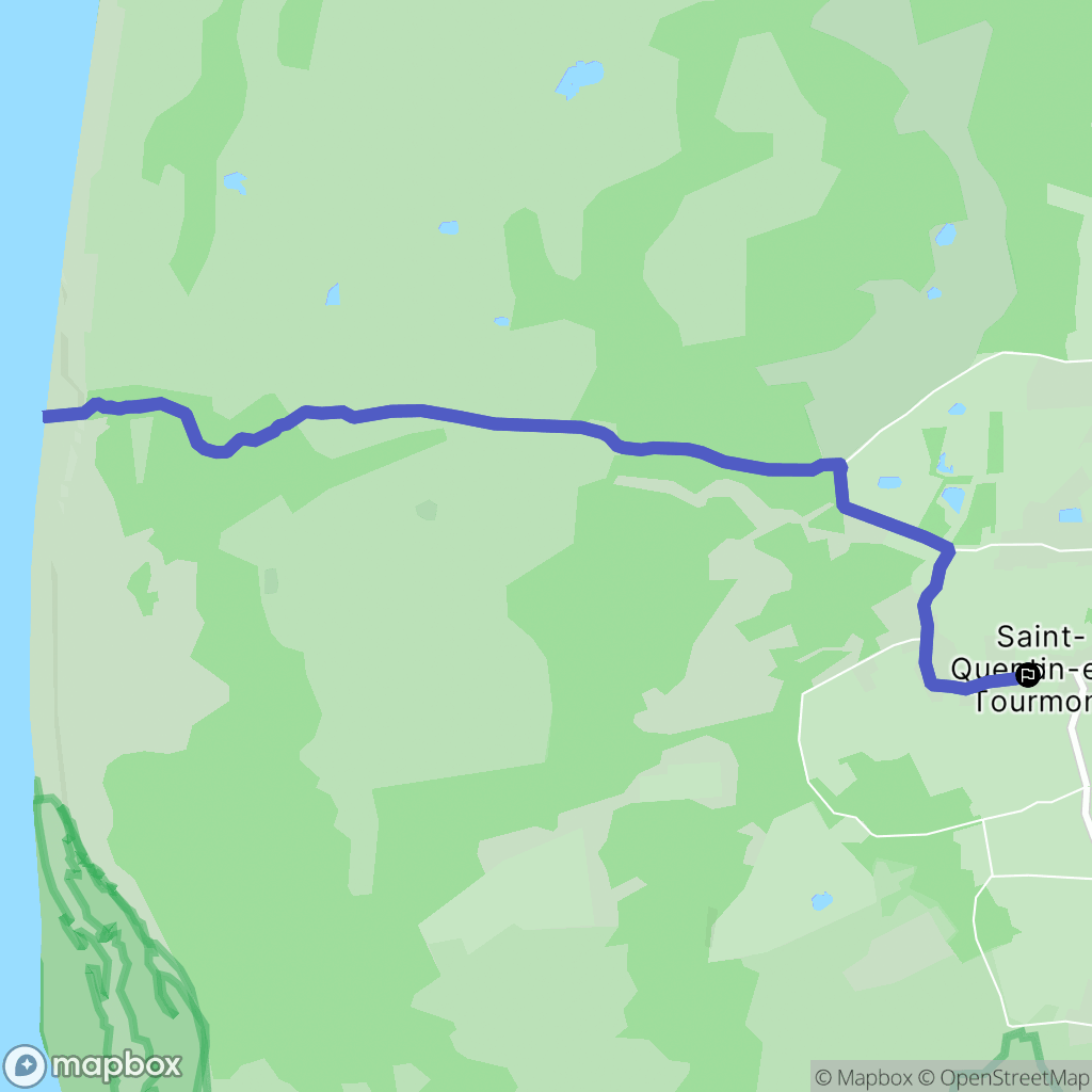 Saint-Quentin-en-Tourmont : carte du parcours de randonnée - France