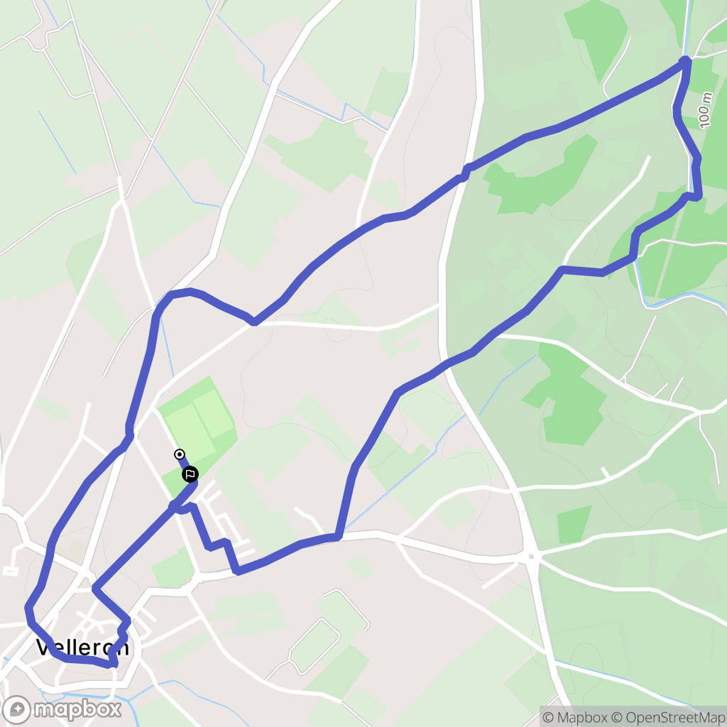 Velleron : carte du parcours de randonnée - France