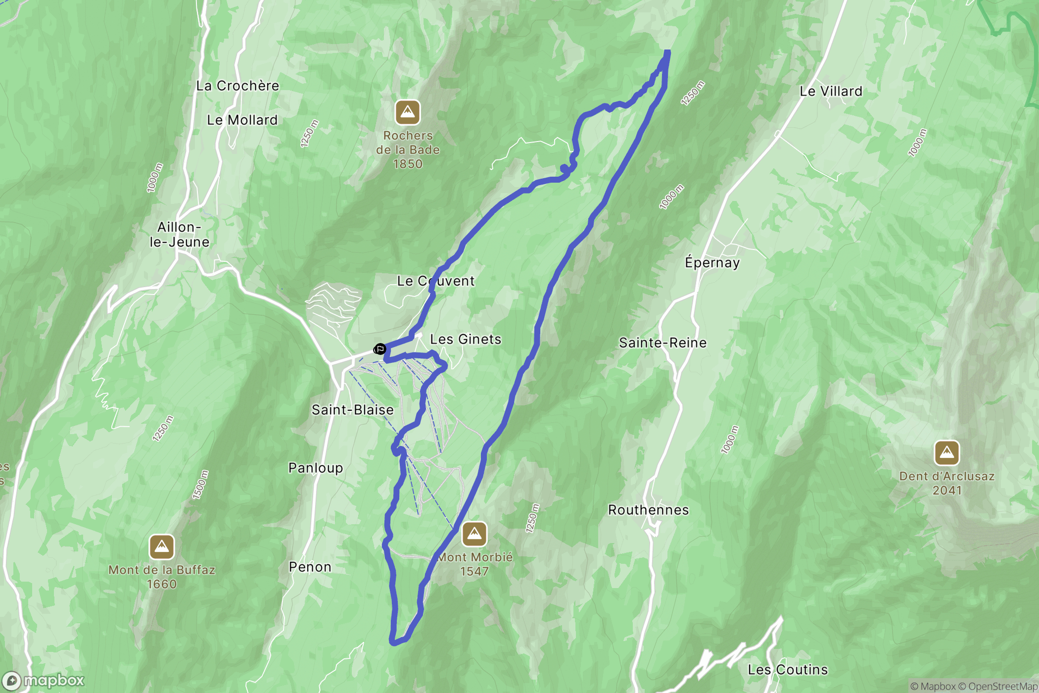 Aillon-le-Jeune: routekaart voor buitenactiviteiten - France