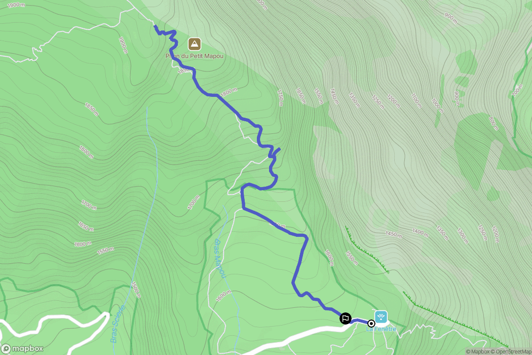 Saint-Louis : carte du parcours de randonnée - France