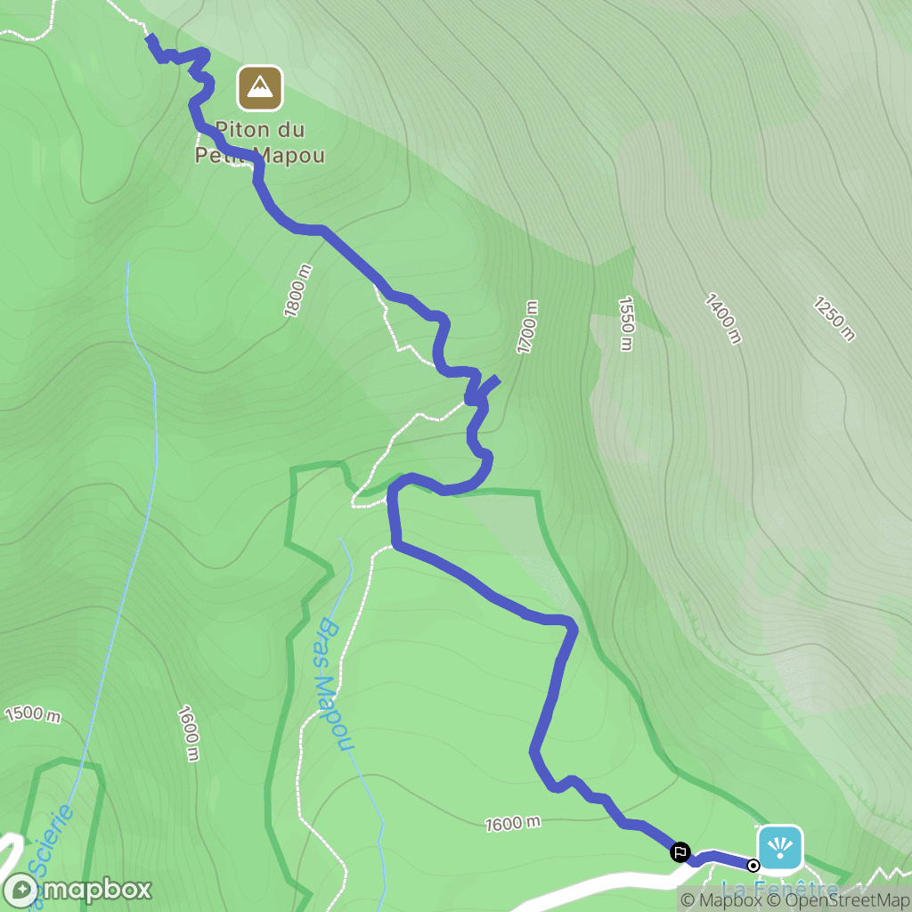 Saint-Louis : carte du parcours de randonnée - France