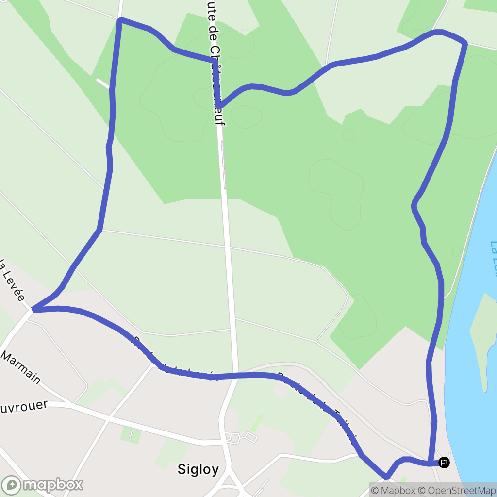 Sigloy : carte du parcours de randonnée - France