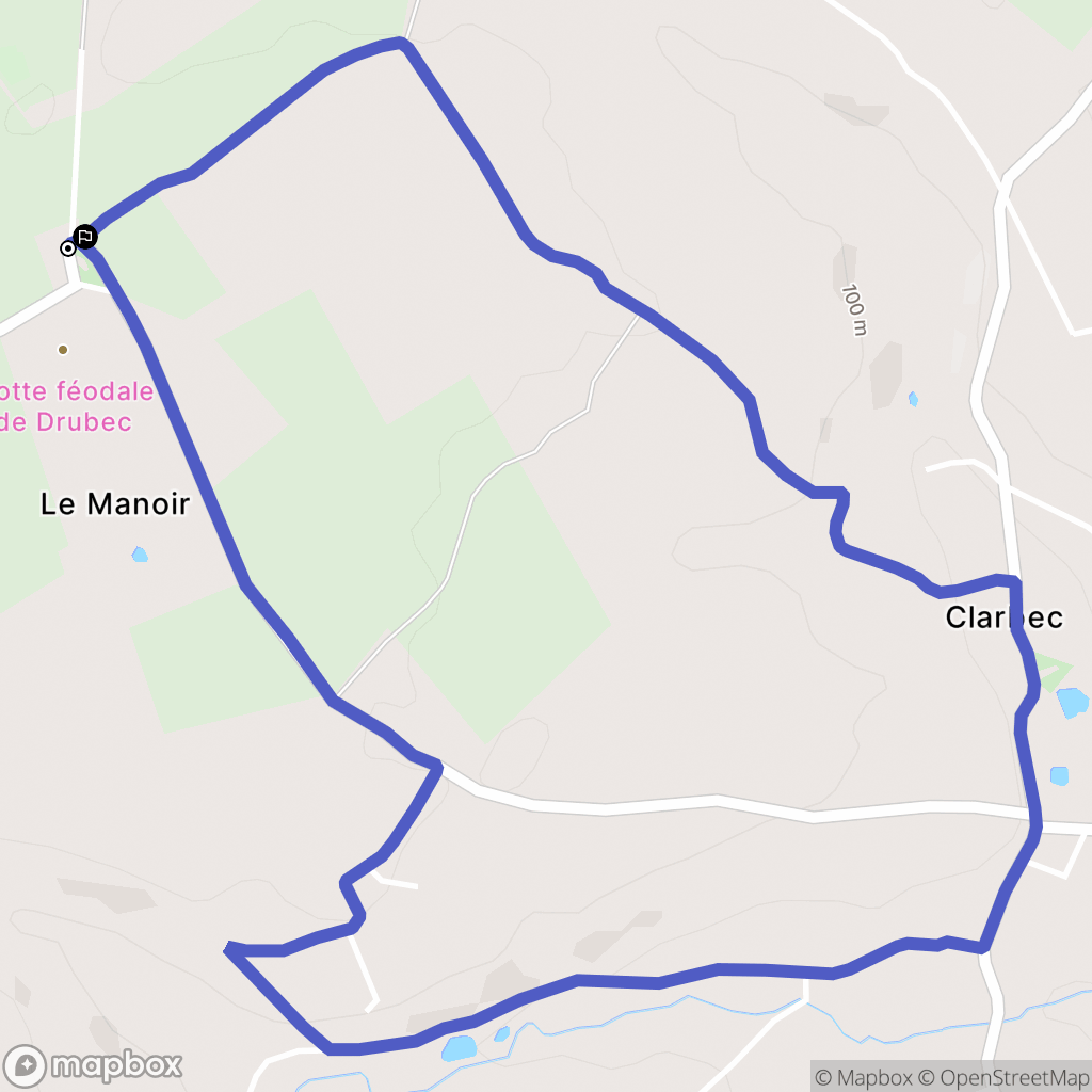 Drubec : carte du parcours de randonnée - France