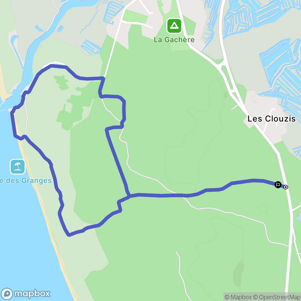 Les Sables-d'Olonne : carte du parcours de randonnée - France