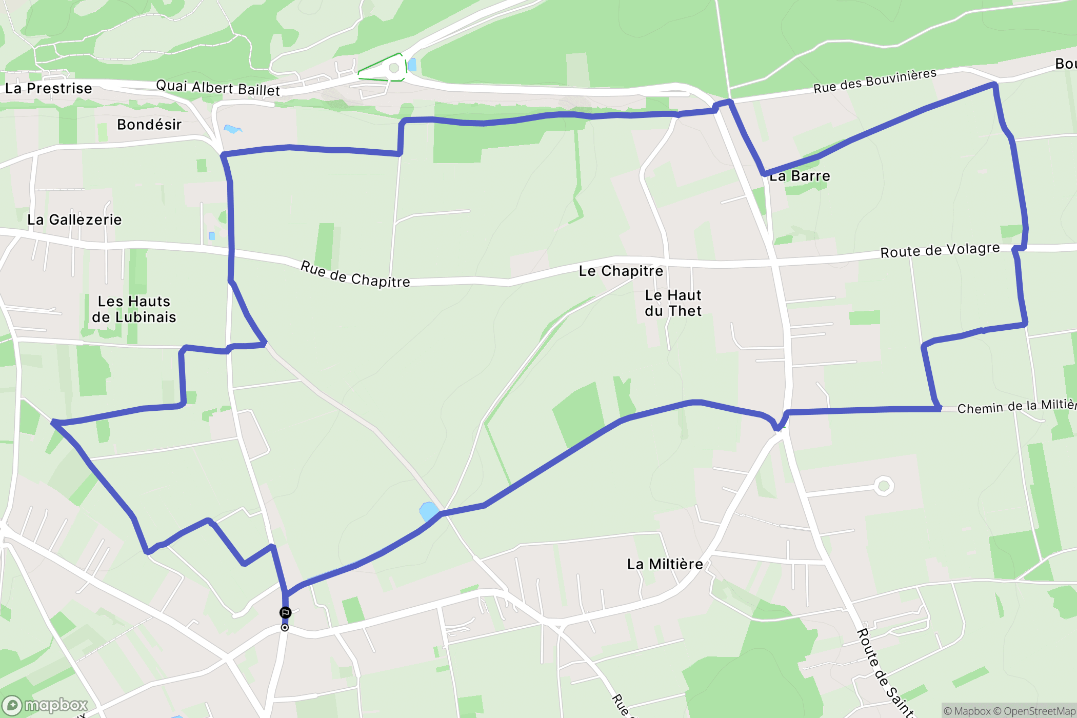 Montlouis-sur-Loire : carte du parcours de randonnée - France