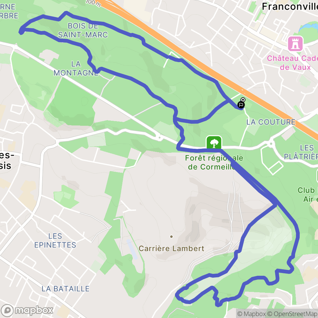 Franconville : carte du parcours de randonnée - France