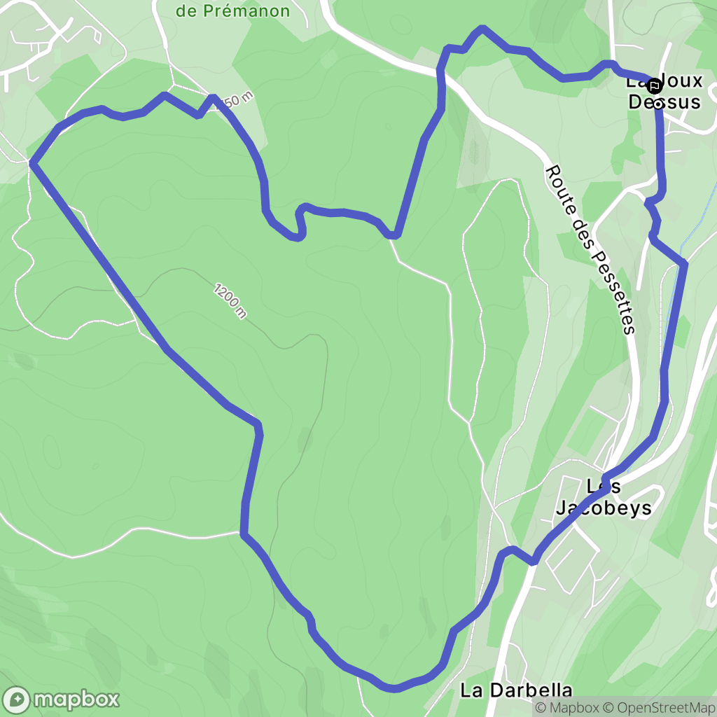 Prémanon : carte du parcours de randonnée - France