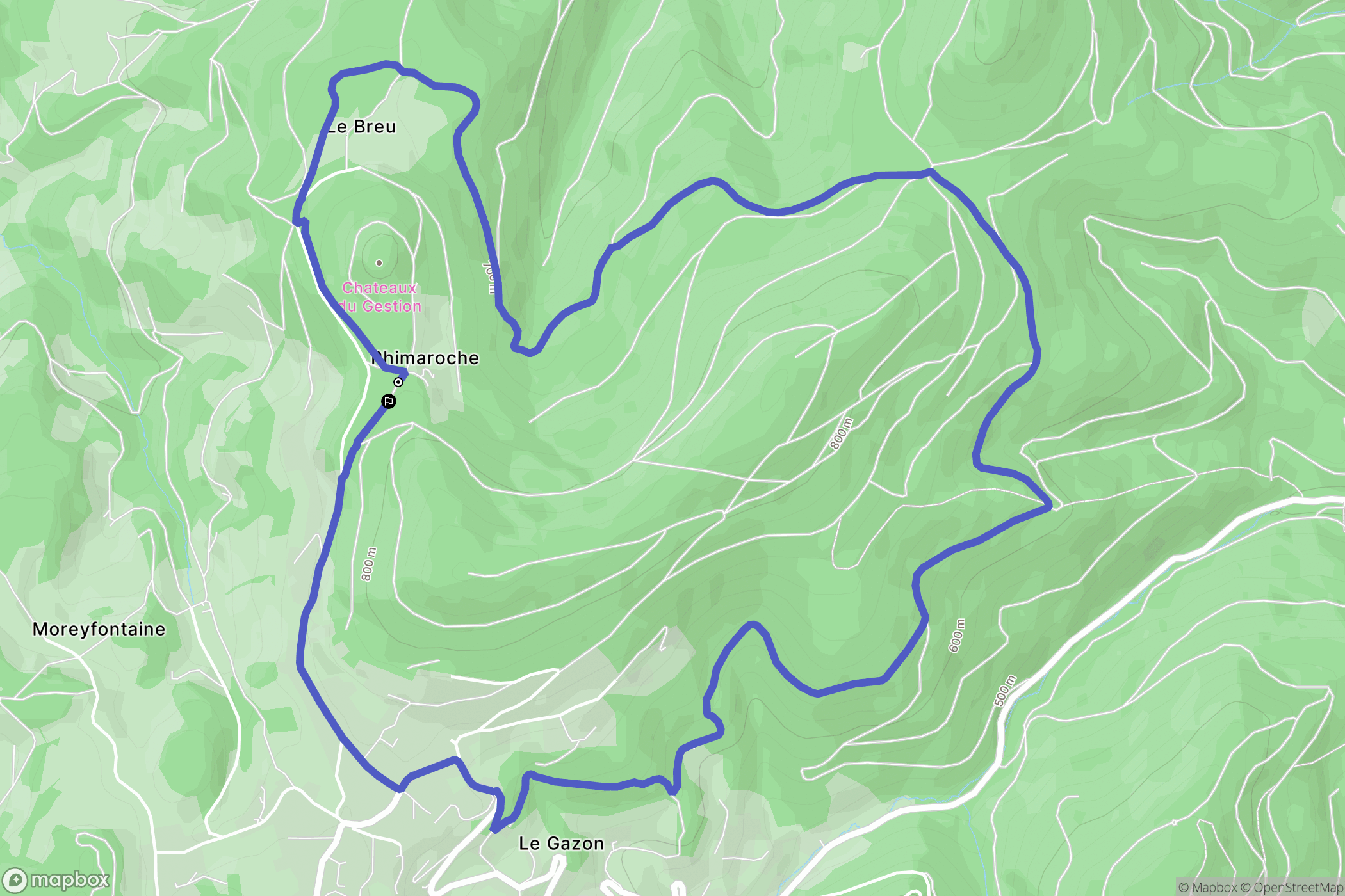 Labaroche : carte du parcours de randonnée - France