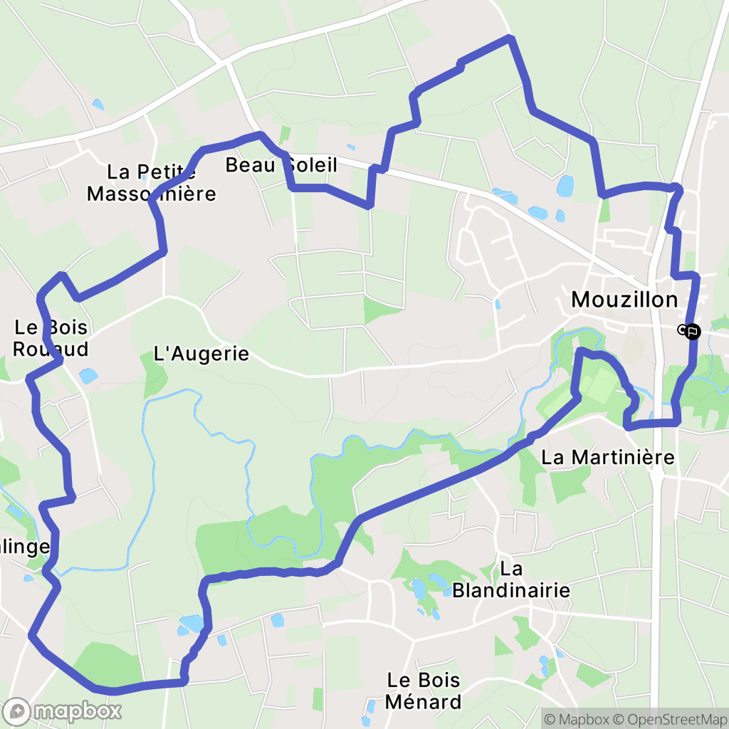 Mouzillon : carte du parcours de randonnée - France