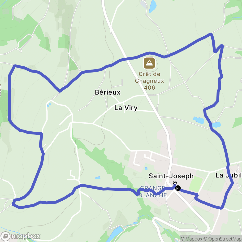 Saint-Joseph : carte du parcours de randonnée - France