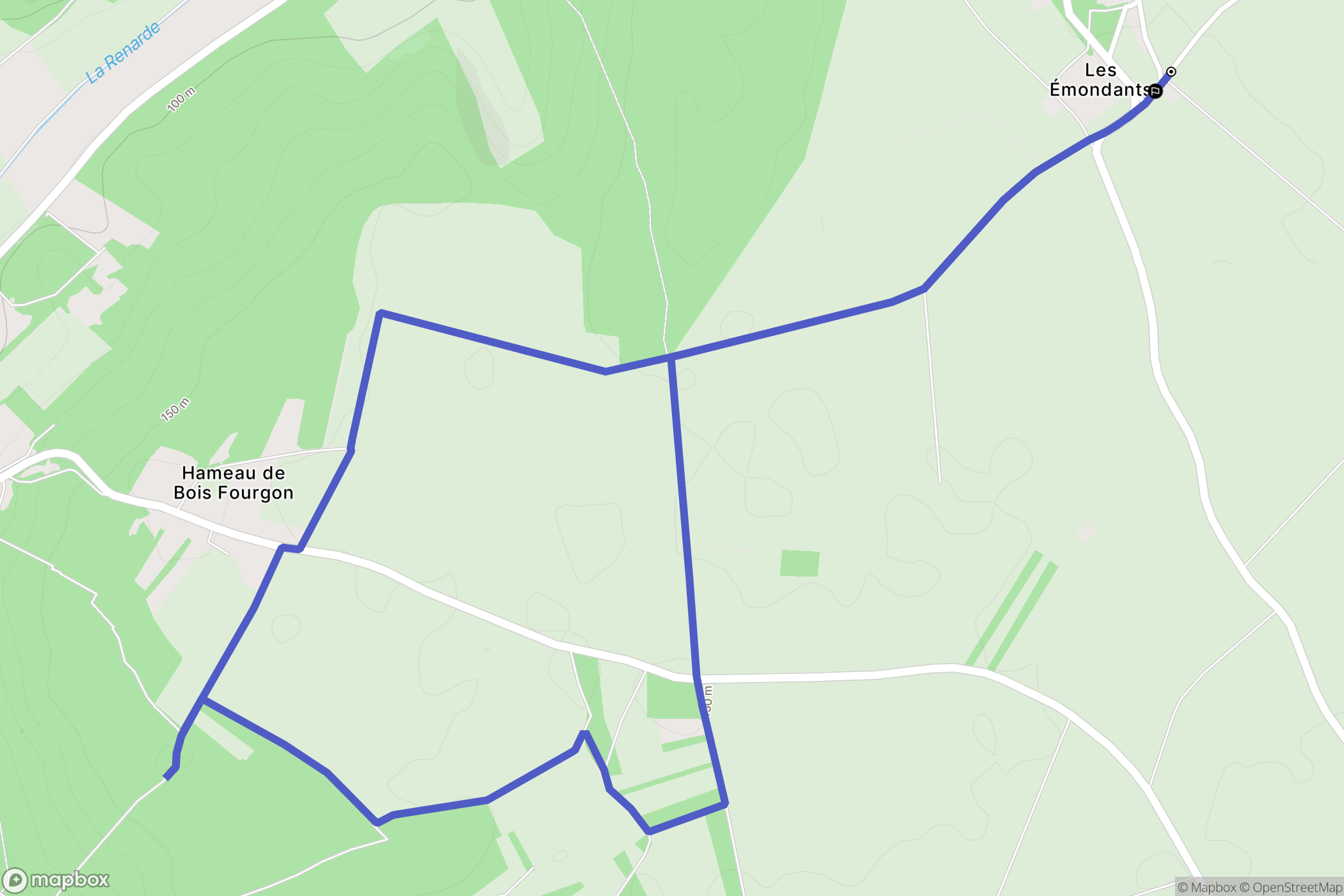 Souzy-la-Briche : carte du parcours de randonnée - France