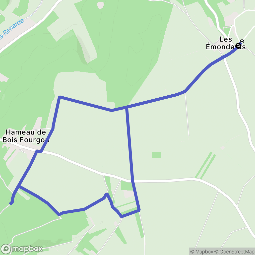 Souzy-la-Briche : carte du parcours de randonnée - France