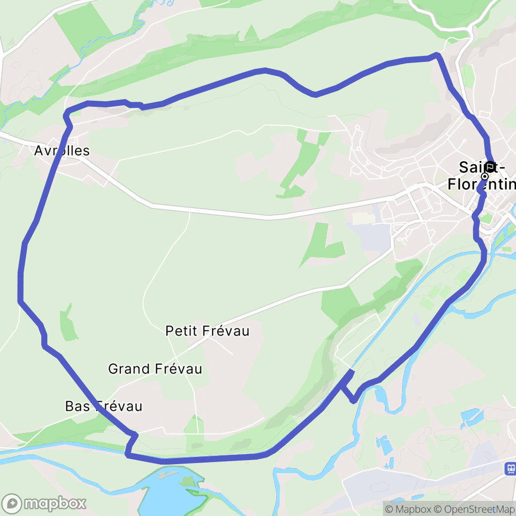 Saint-Florentin : carte du parcours de randonnée - France
