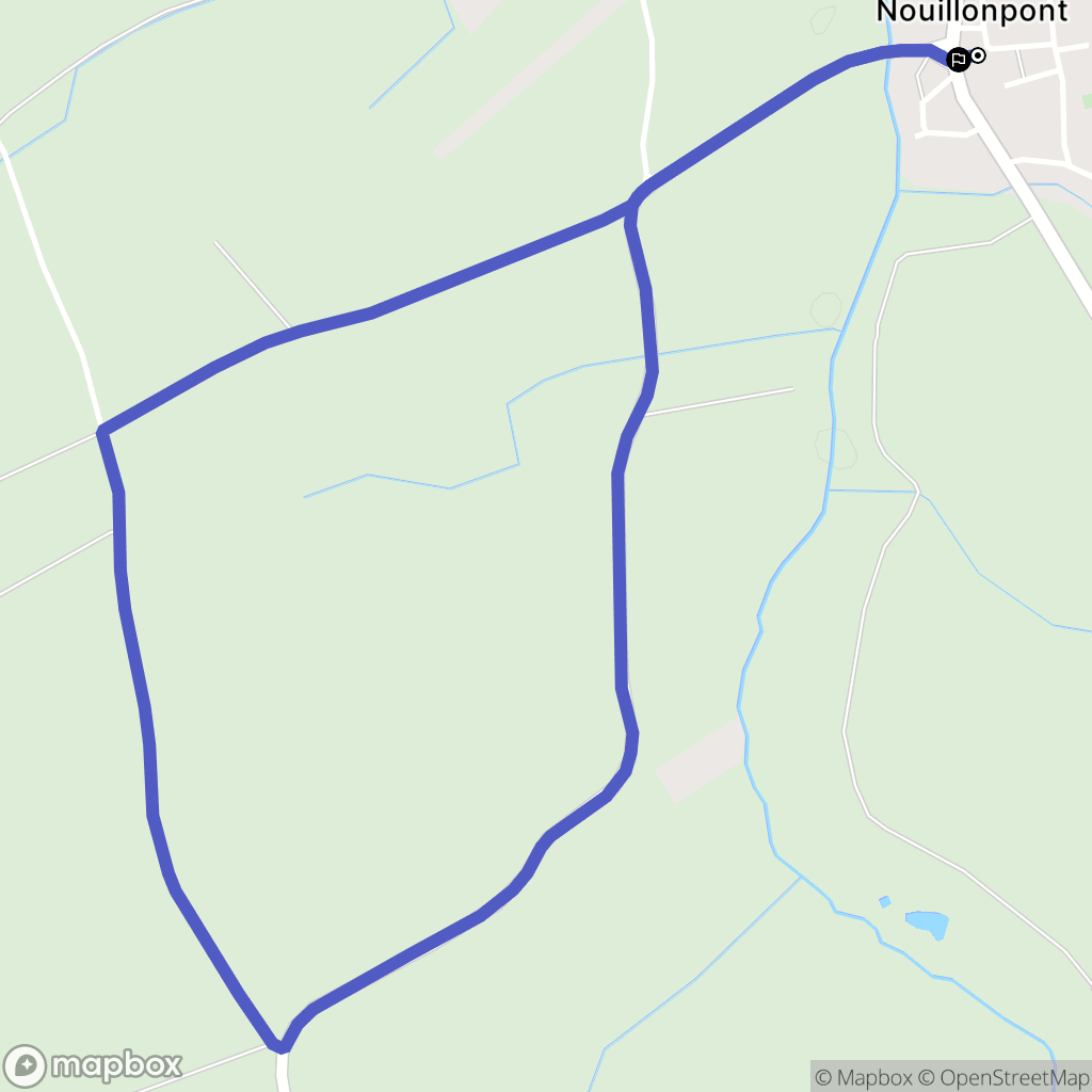Nouillonpont : carte du parcours de randonnée - France