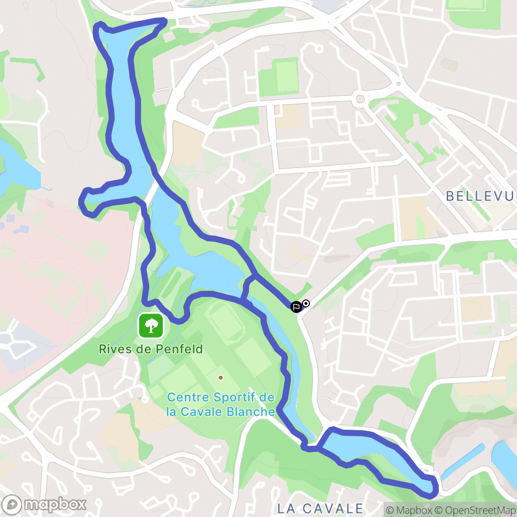 Brest : carte du parcours de randonnée - France