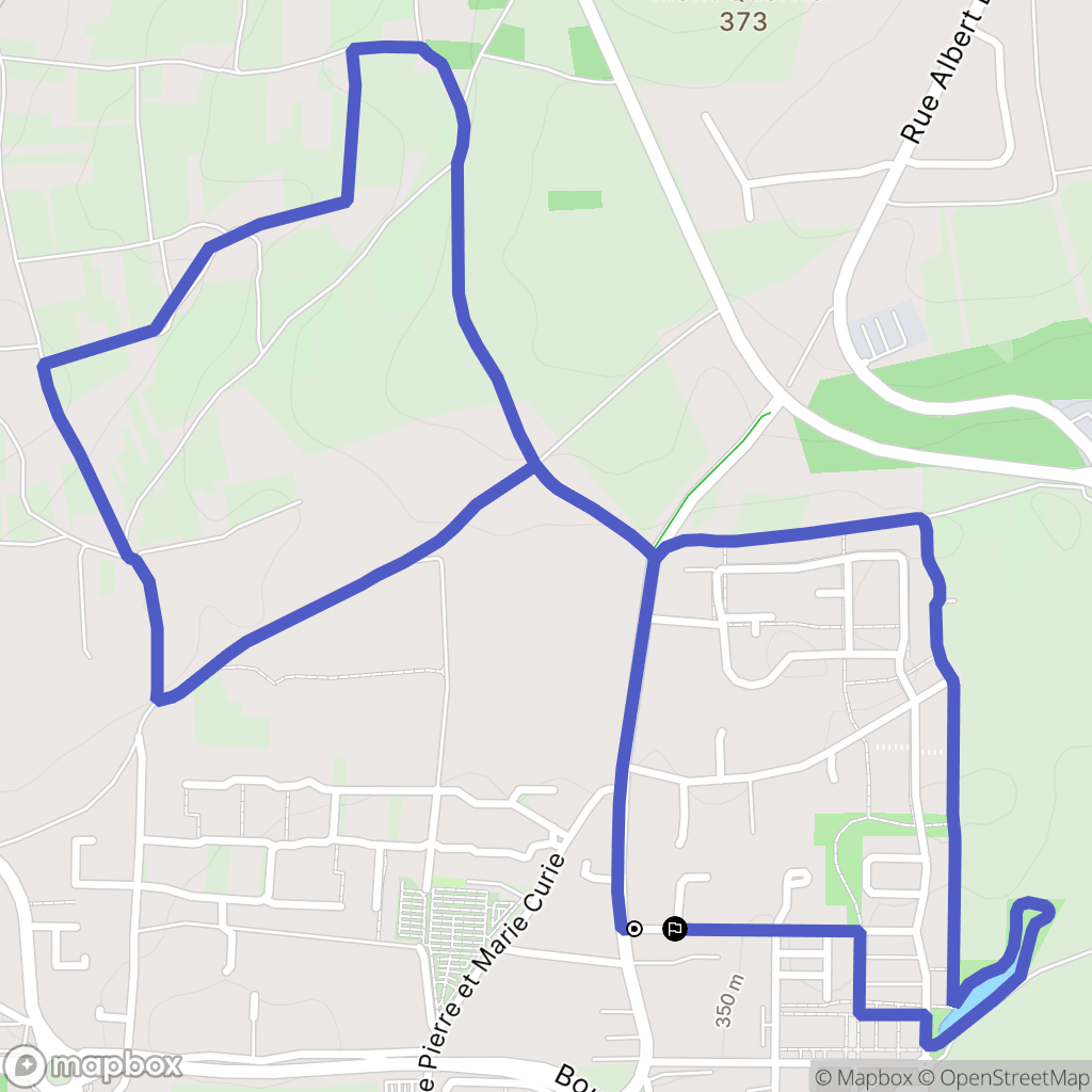 Cébazat : carte du parcours de randonnée - France