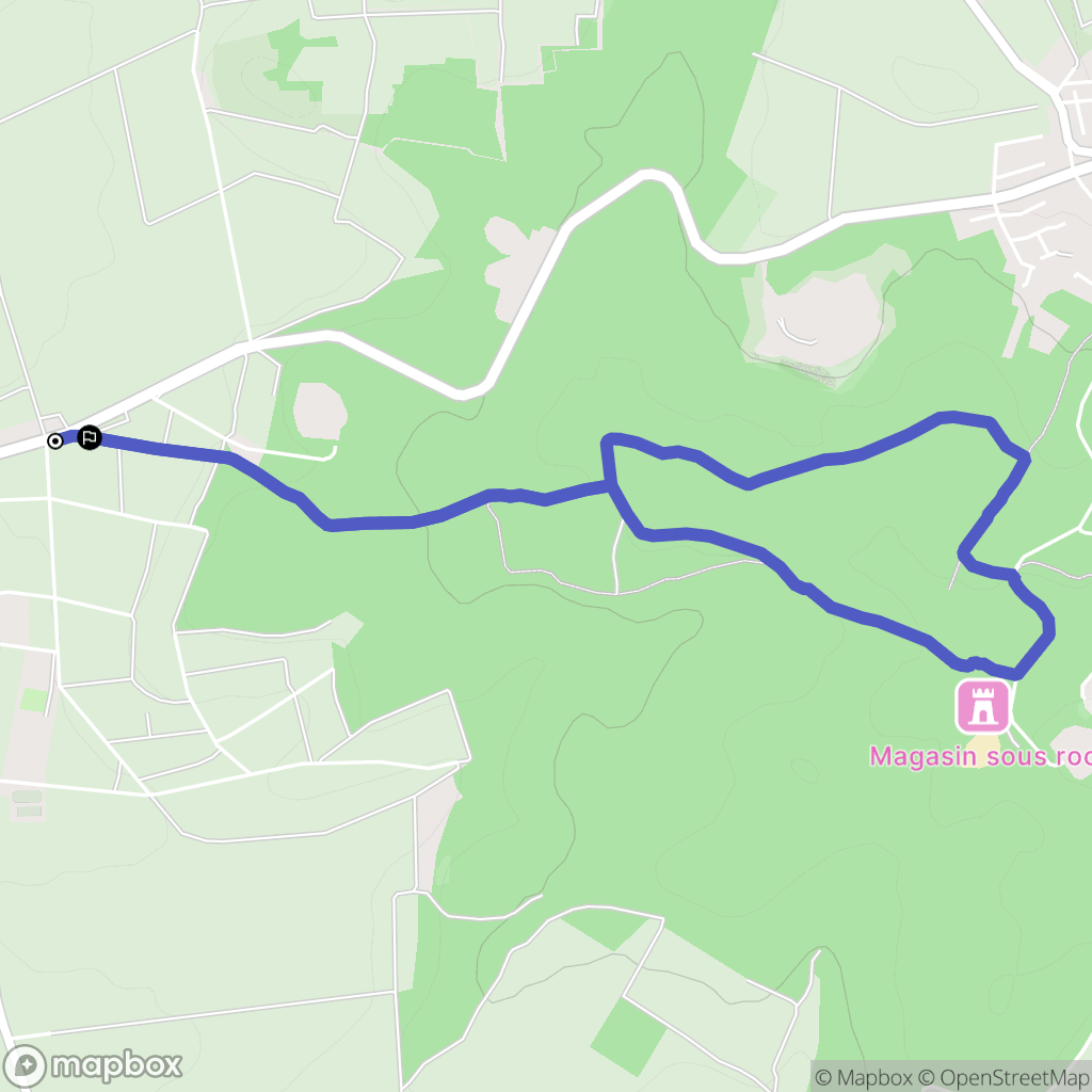 Cernay-lès-Reims : carte du parcours de randonnée - France