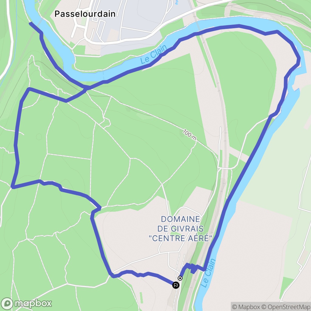 Ligugé : carte du parcours de randonnée - France