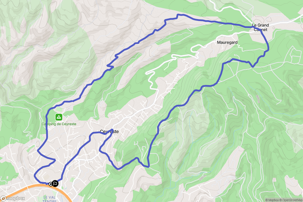 Ceyreste : carte du parcours de randonnée - France