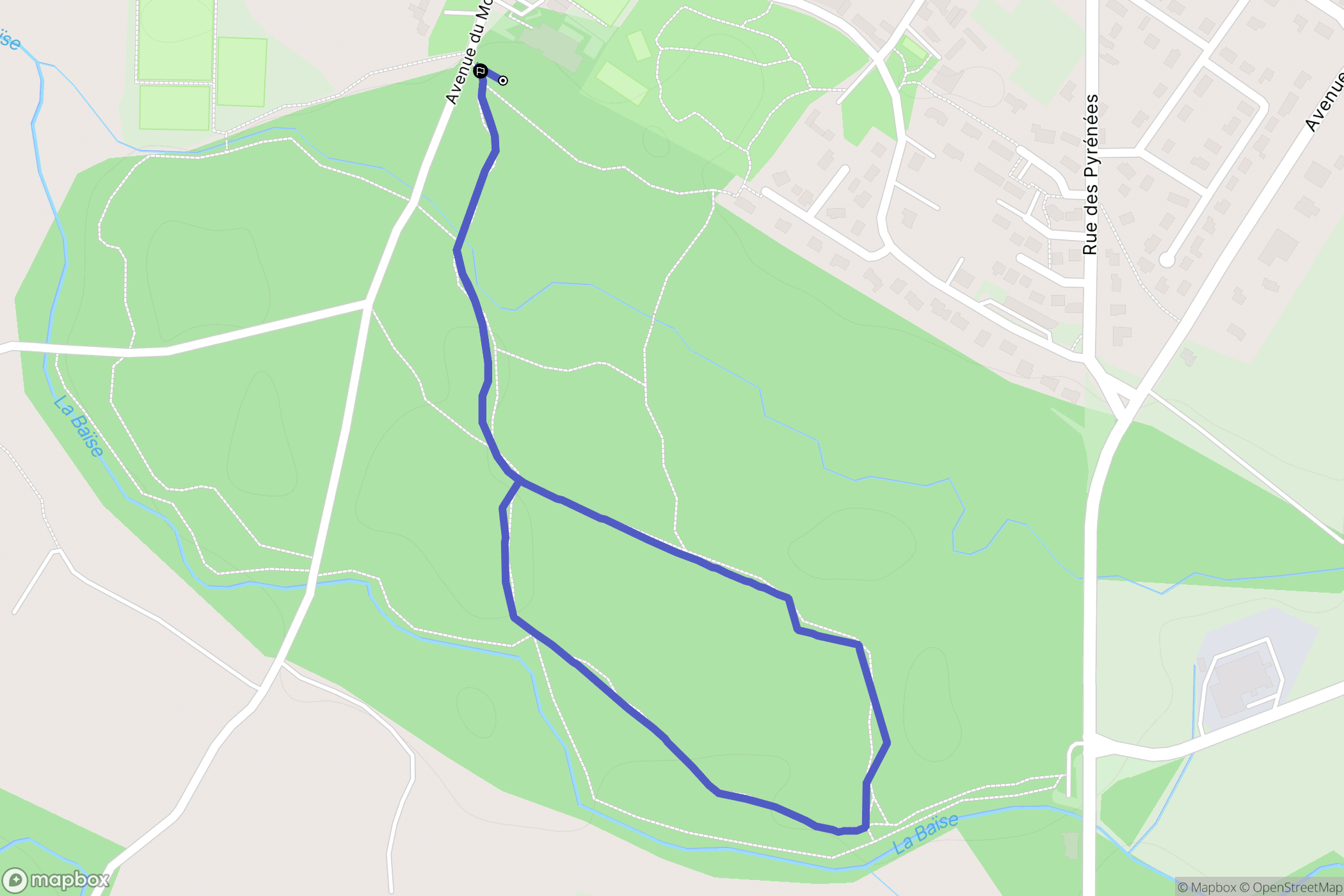 Pardies : carte du parcours de randonnée - France