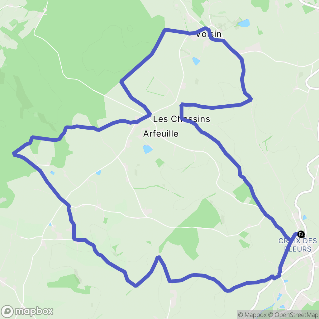 Le Rousset-Marizy : carte du parcours de randonnée - France