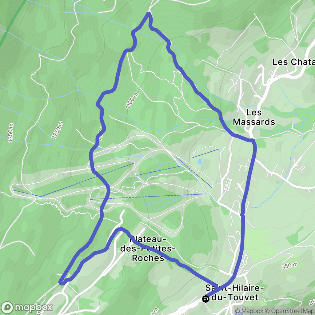 Plateau-des-Petites-Roches : carte du parcours de randonnée - France