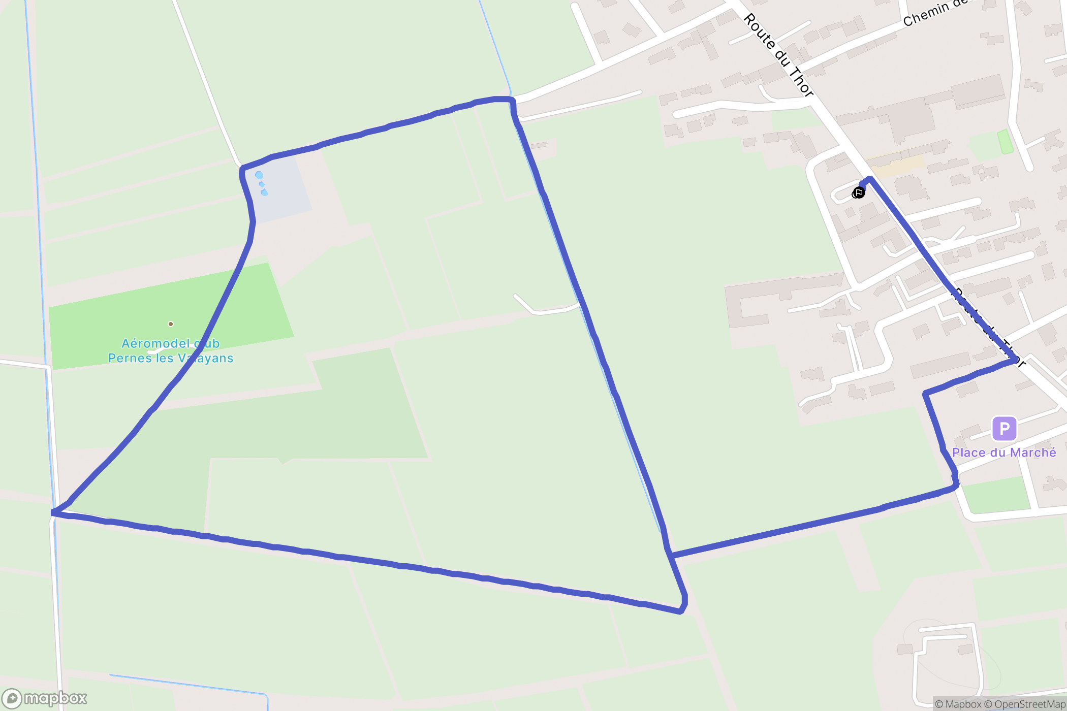 Pernes-les-Fontaines : carte du parcours de randonnée - France