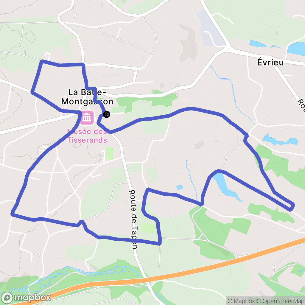 La Bâtie-Montgascon : carte du parcours de randonnée - France