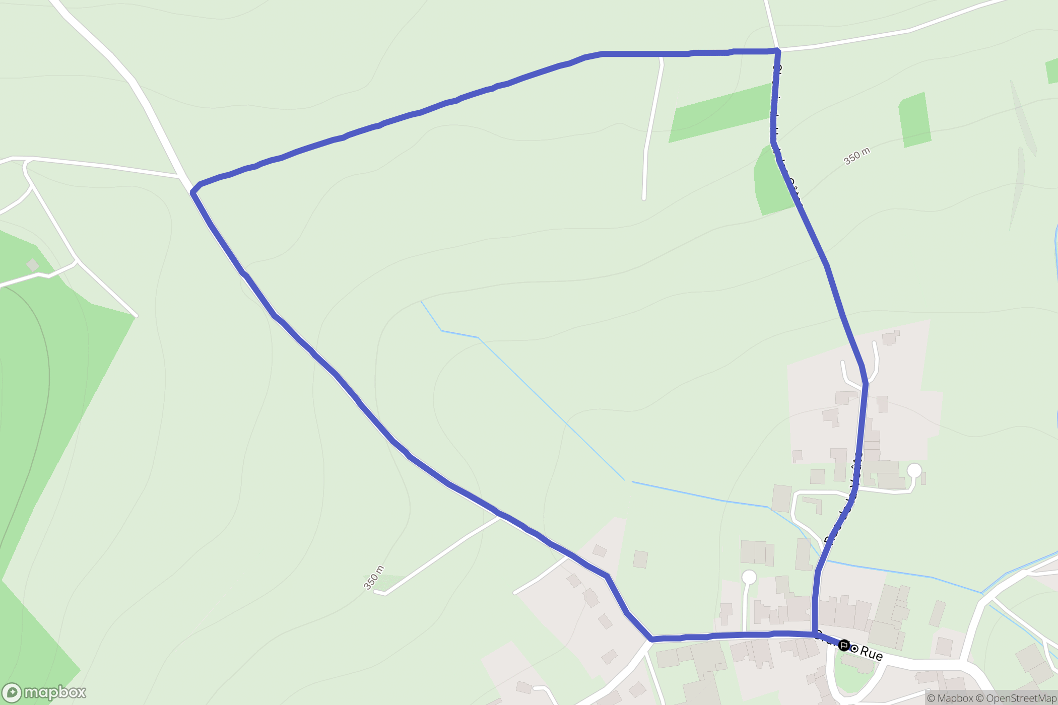 Estrennes : carte du parcours de randonnée - France